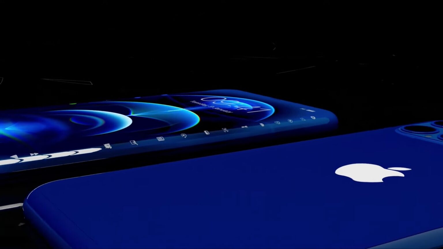An iPhone 13 concept concludes a wraparound display and virtual buttons