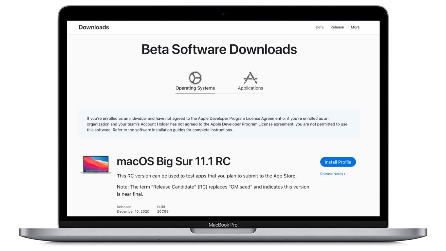 macOS Big Sur 11.1 Release Candidate is what Apple used to call a ‘Golden Master.’