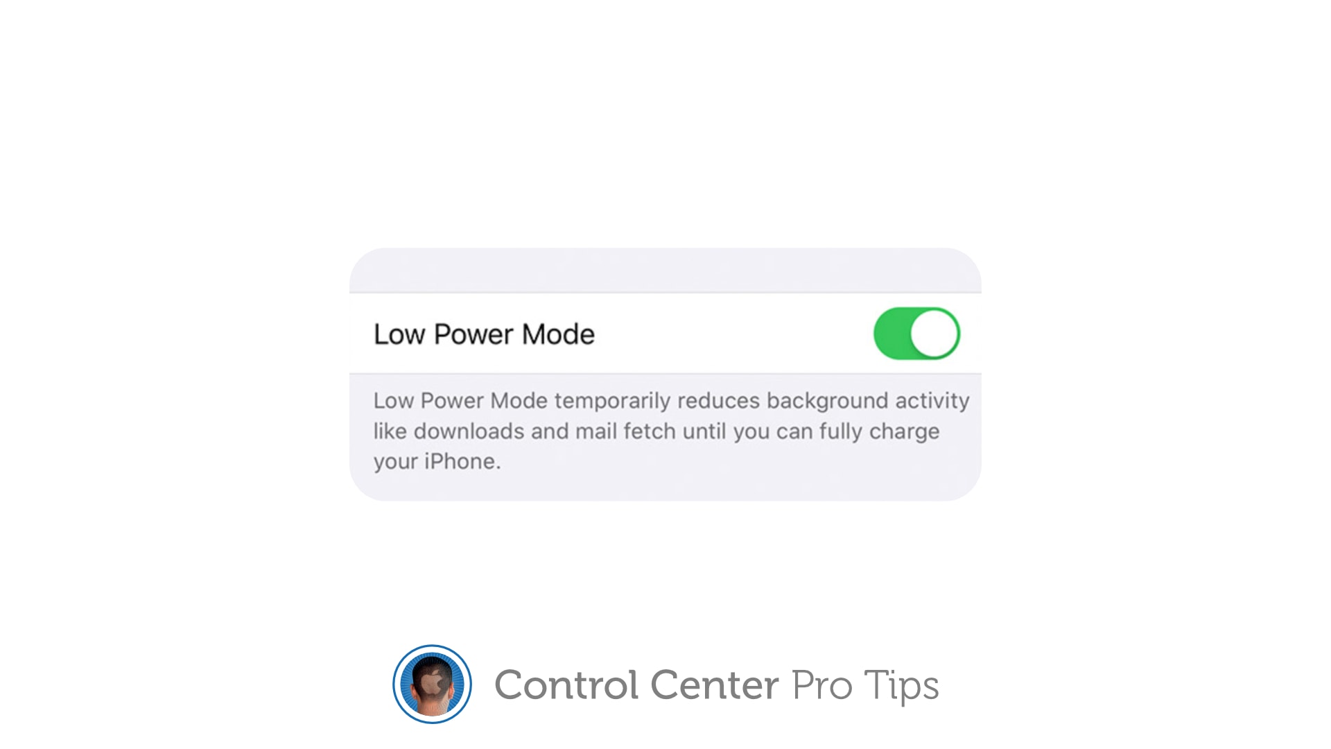 Extend battery life by using Low Power Mode in Control Center [Pro tip]