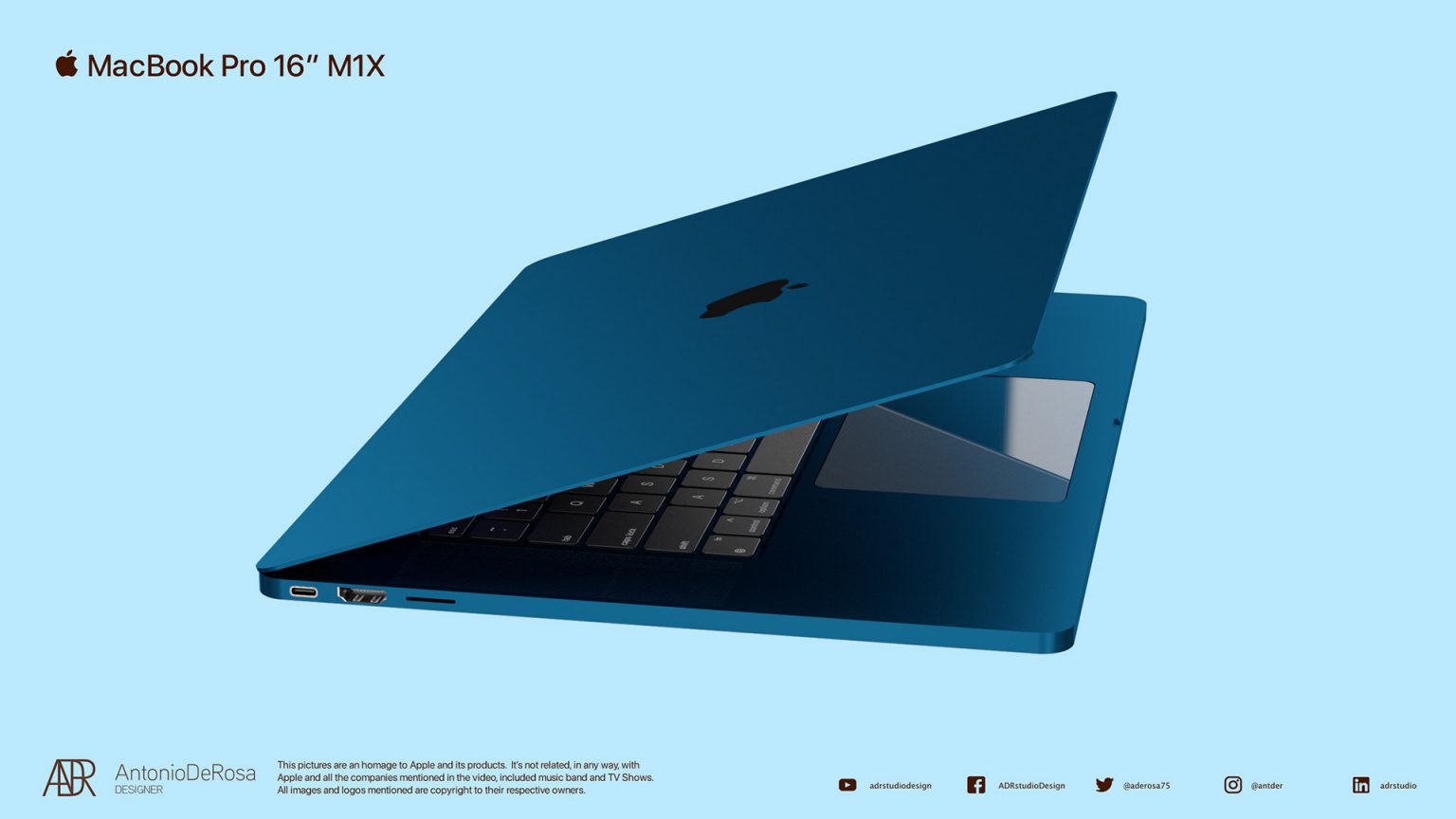This is a 16-inch MacBook Pro concept image. Not a leak from Apple.