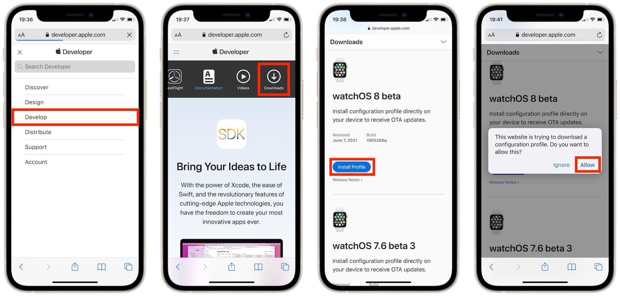 How to install the watchOS 8 beta