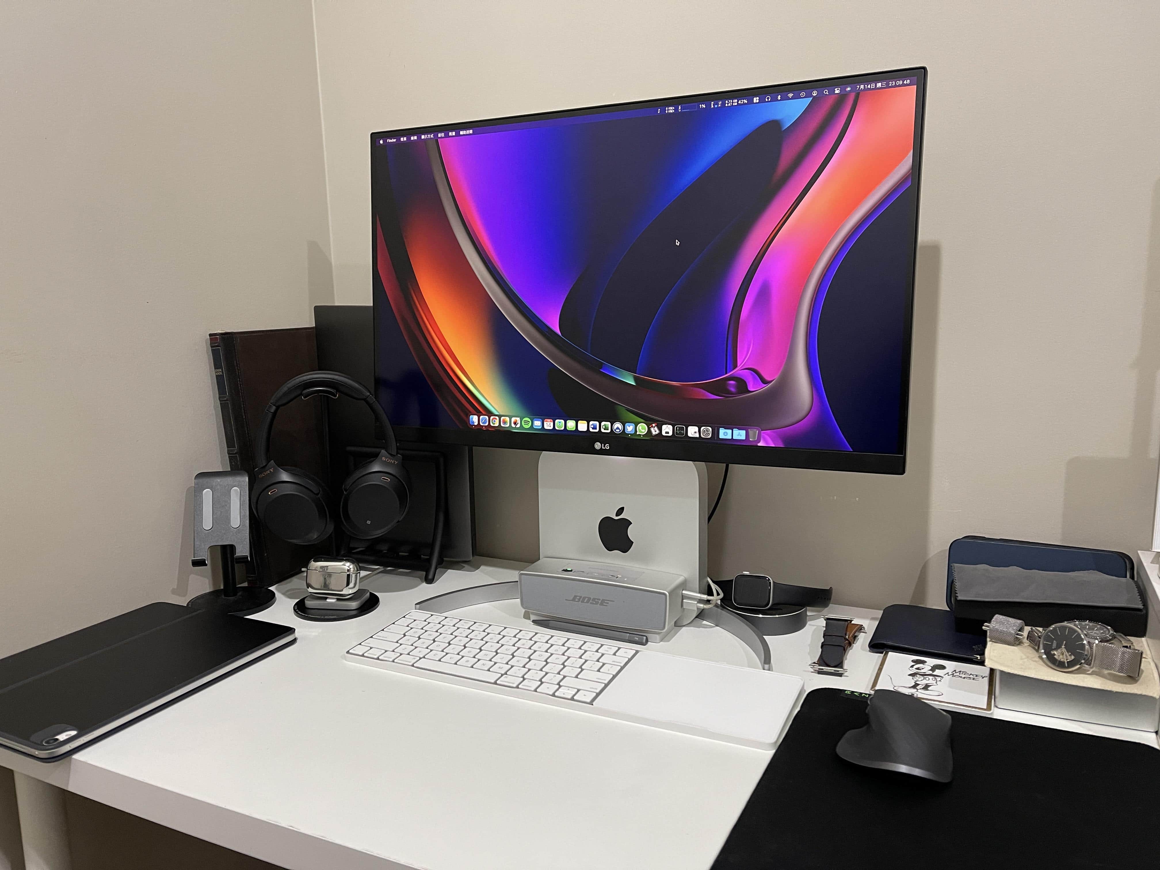 Think Vertical Keep Your Mac Mini, Monitor Arm Desk Against Wall Reddit