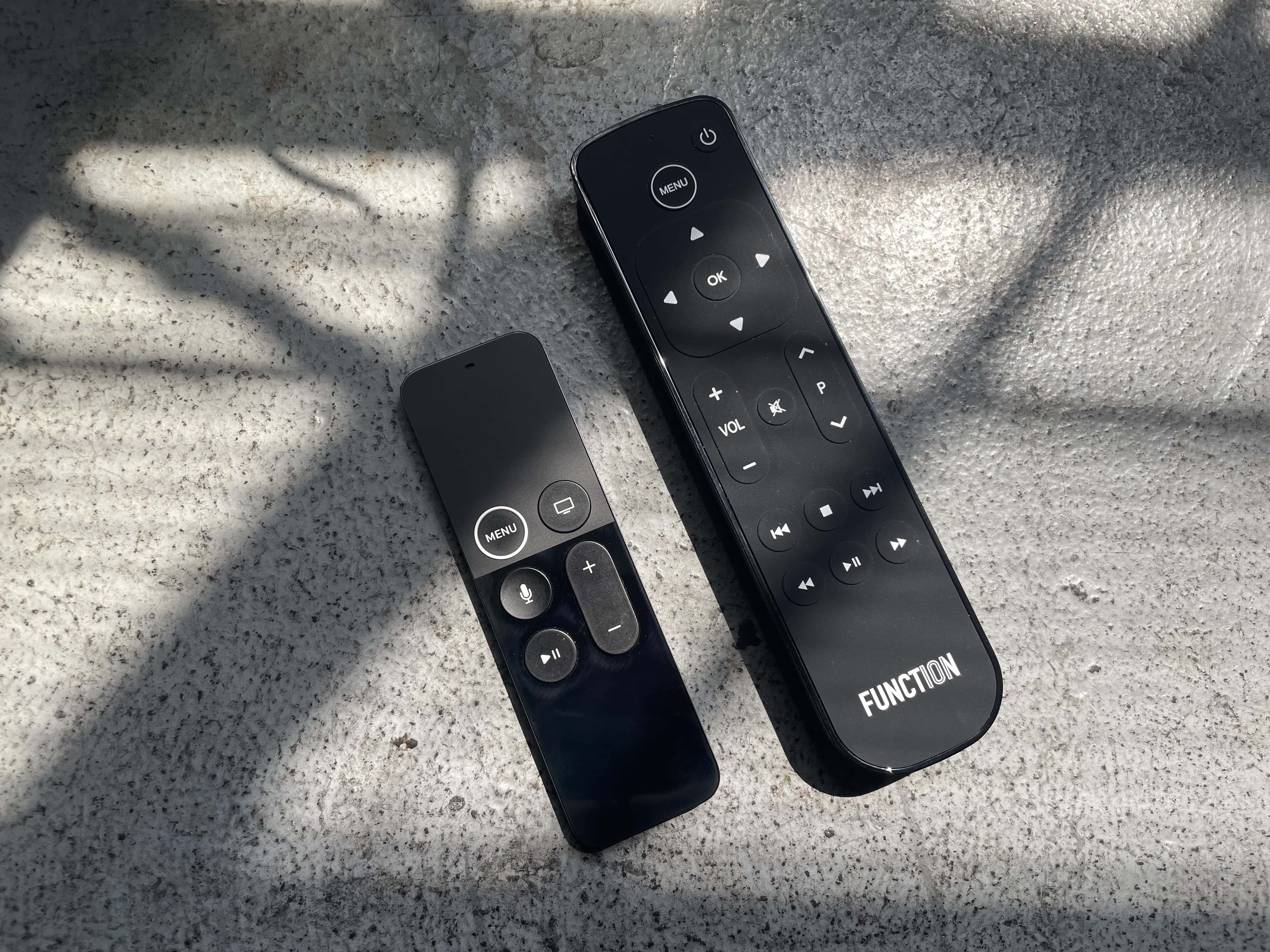 Function 101 Button Remote review: Function 101's remote is bigger than the Siri Remote, making it easier to use and find among the cushions of the couch