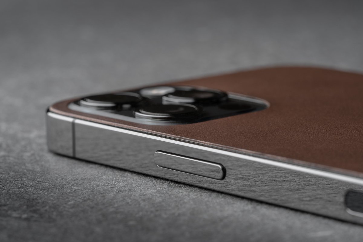 Nomad's Leather Skin for the iPhone 12 series is made from supple leather.