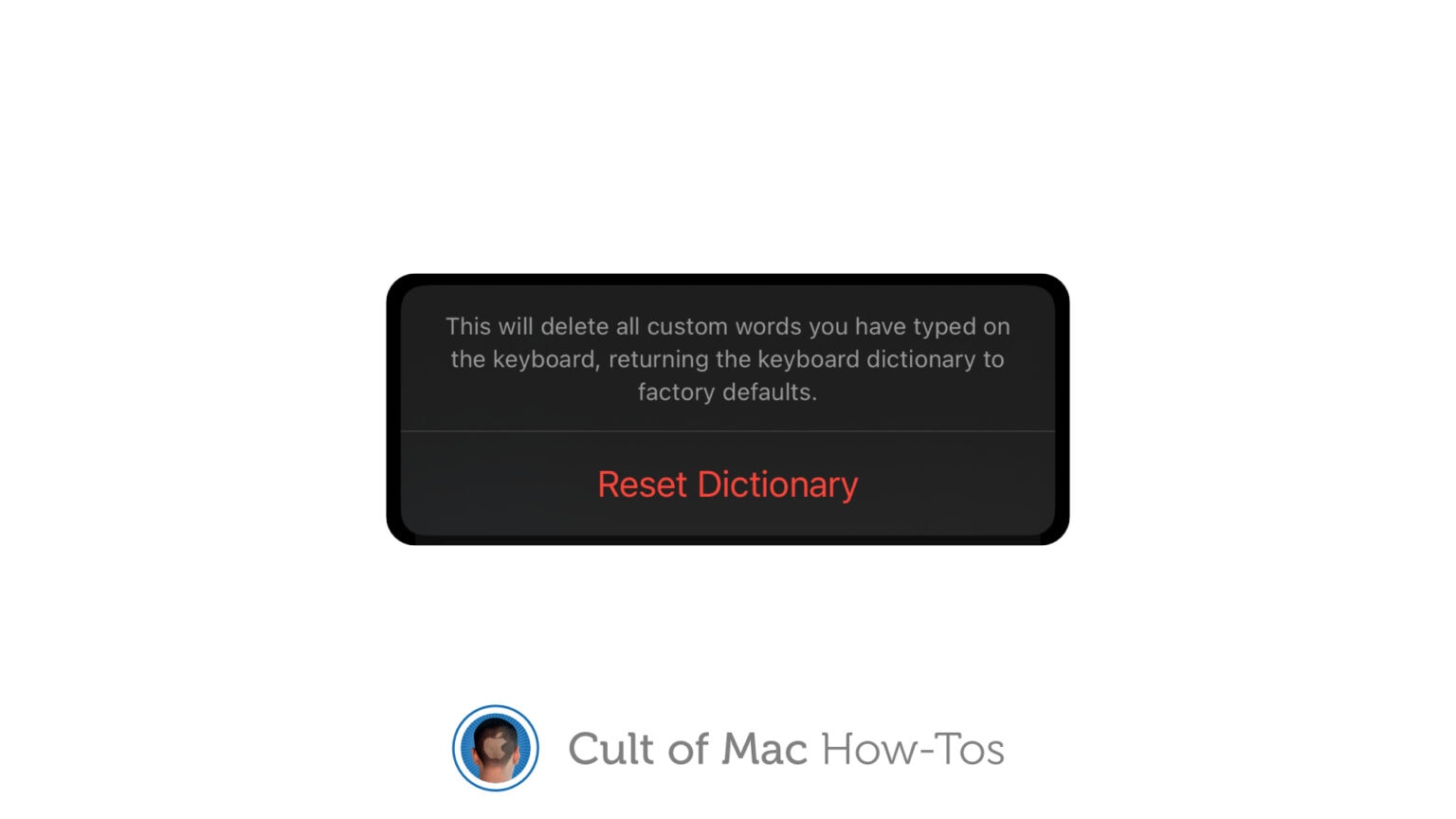 How to reset the keyboard dictionary on iPhone and iPad