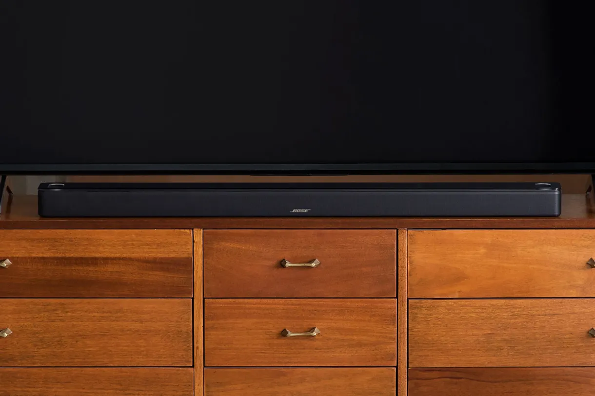 The Bose Smart Soundbar 900 fits well under a 50-inch TV, the company said.