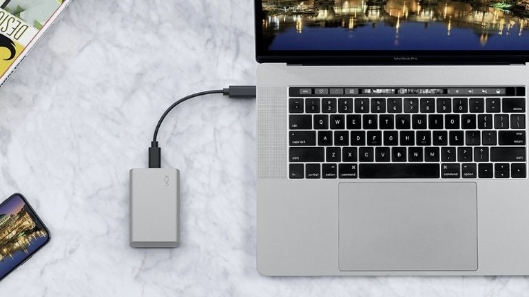 The new LaCie Mobile SSD Secure will be an Apple Store exclusive.
