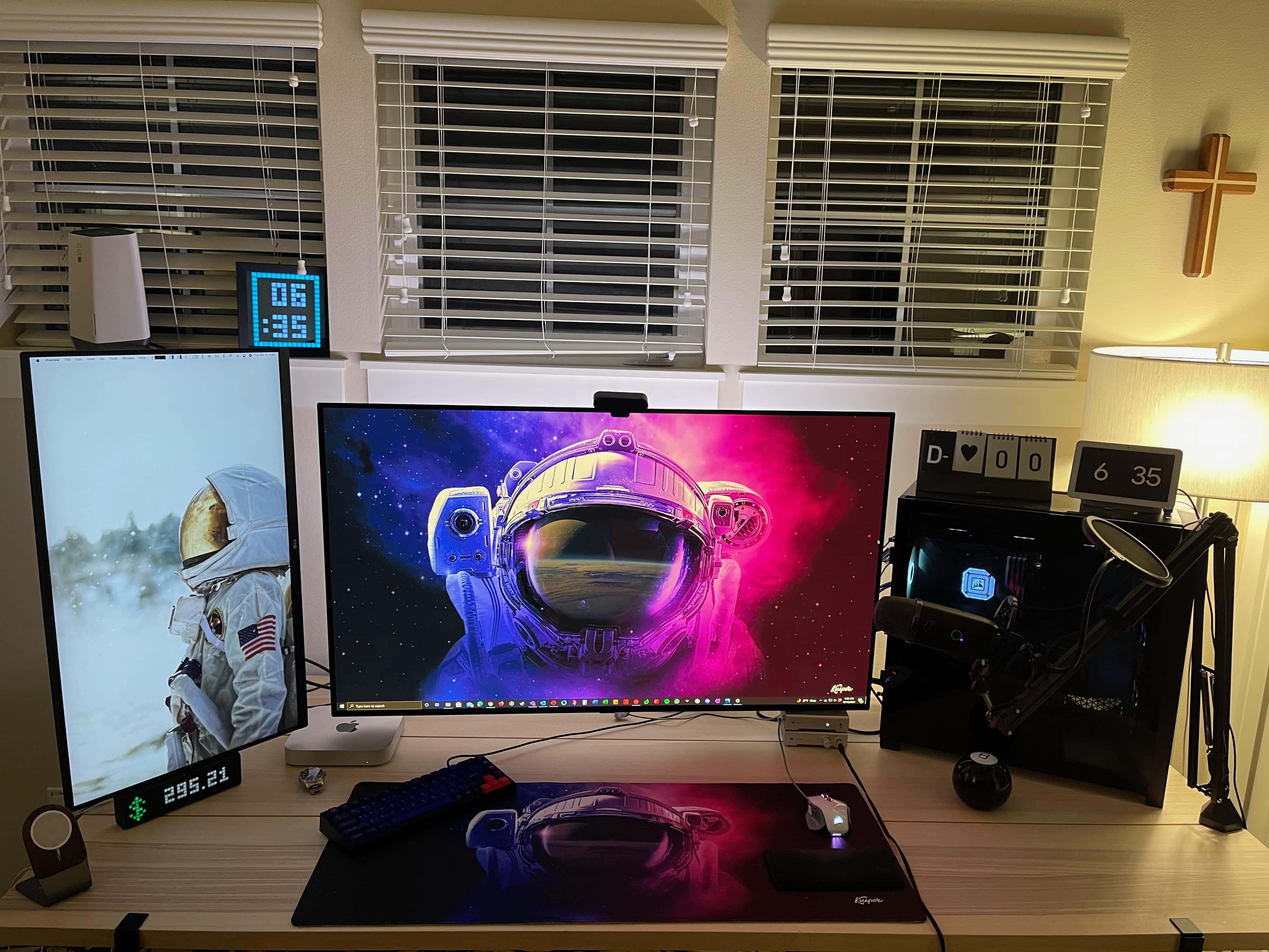 M1 Mac mini and gaming PC share a giant screen [Setups]
