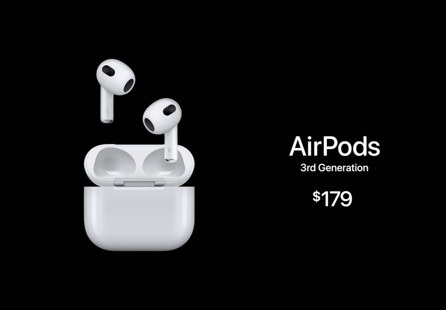 The new AirPods 3 are $179.
