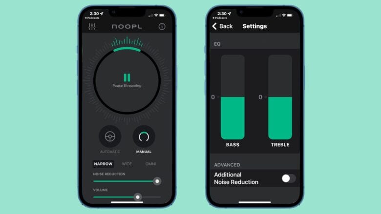 The Noopl Listen application needs to be running on your iPhone.