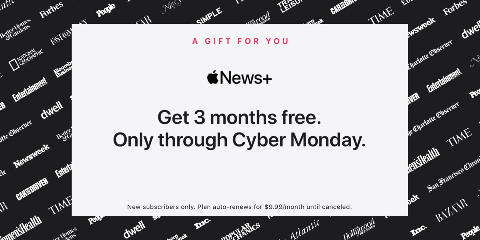 Apple News+ Cyber Monday deal