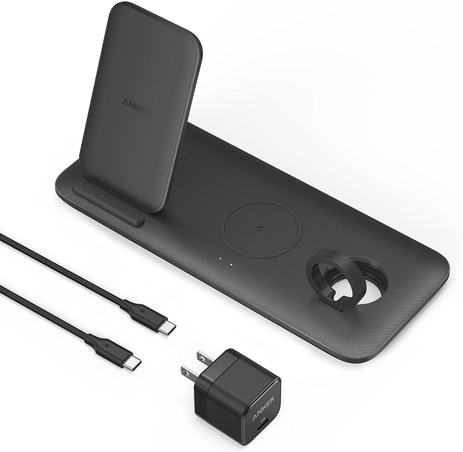 The new Anker 333 Wireless Charger comes with a power adapter, which is not always the case with new Anker chargers.