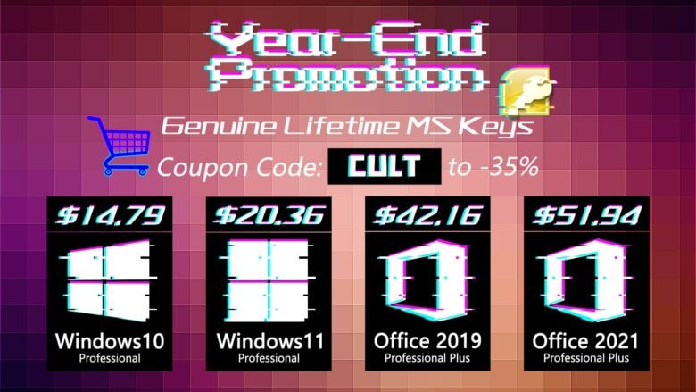In CDKeylord's year-end promotion, you can get 35% off with coupon code CULT