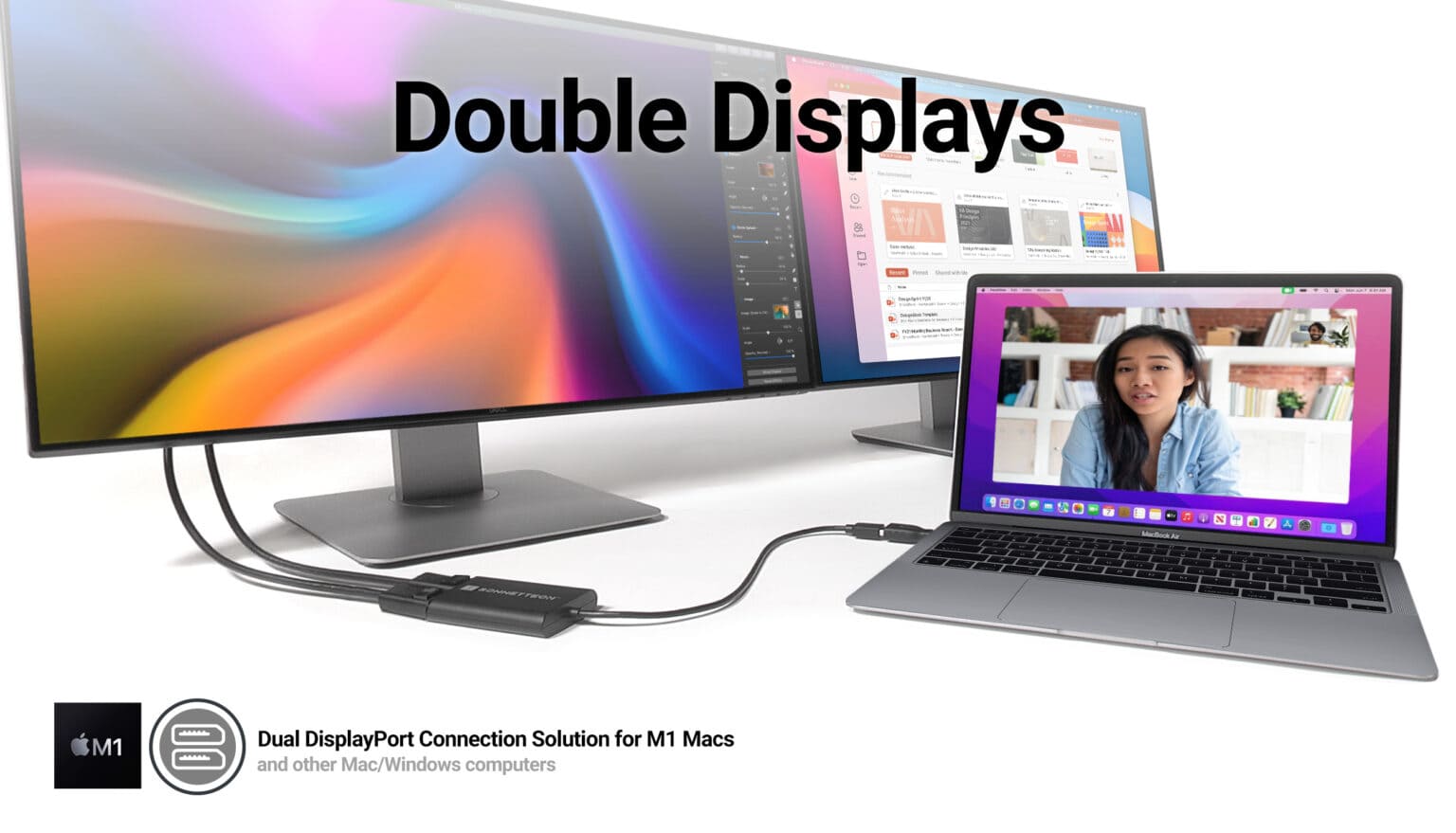 Connect two 4K displays to one port on your Mac with Sonnet's new adapters.