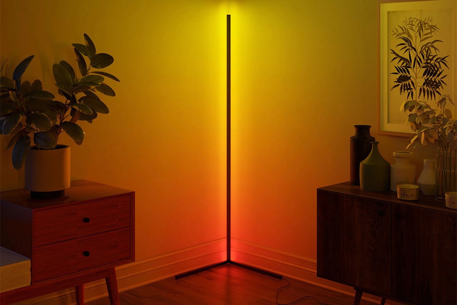 Gentle up your room like a lightsaber with these minimalist LED flooring lamps